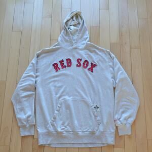 Vintage Reebok Genuine Merchandise Red Sox Hoodie Sweatshirt Gray Size XL